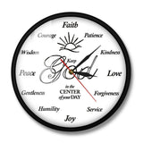 Put God First Inspirational Quote clock
