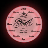 Put God First Inspirational Quote clock